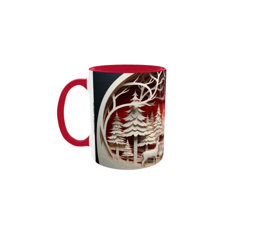 Iarna decor, cana din ceramica, 330ml, model cgs1783v